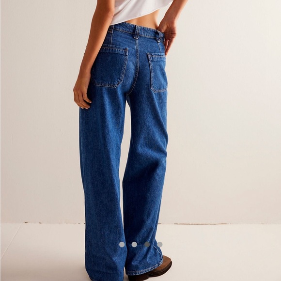 Free People We The Free Palmer Cuffed Jeans in Tunnel Vision - Picture 2 of 8